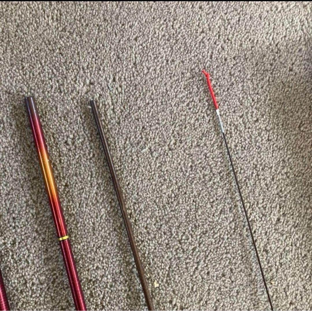 4*上様 赤 Daiwa ヘラ竿 飛燕峰 烈火 21 袋付き 6本継ぎ カーボン