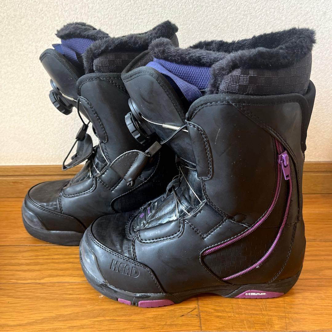2度使用23.5HEAD黒ボア付きスノボブーツ