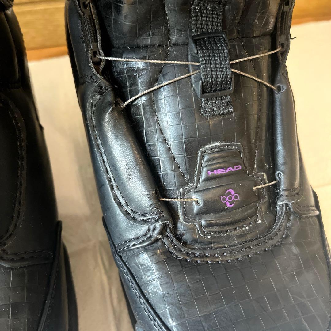 2度使用23.5HEAD黒ボア付きスノボブーツ