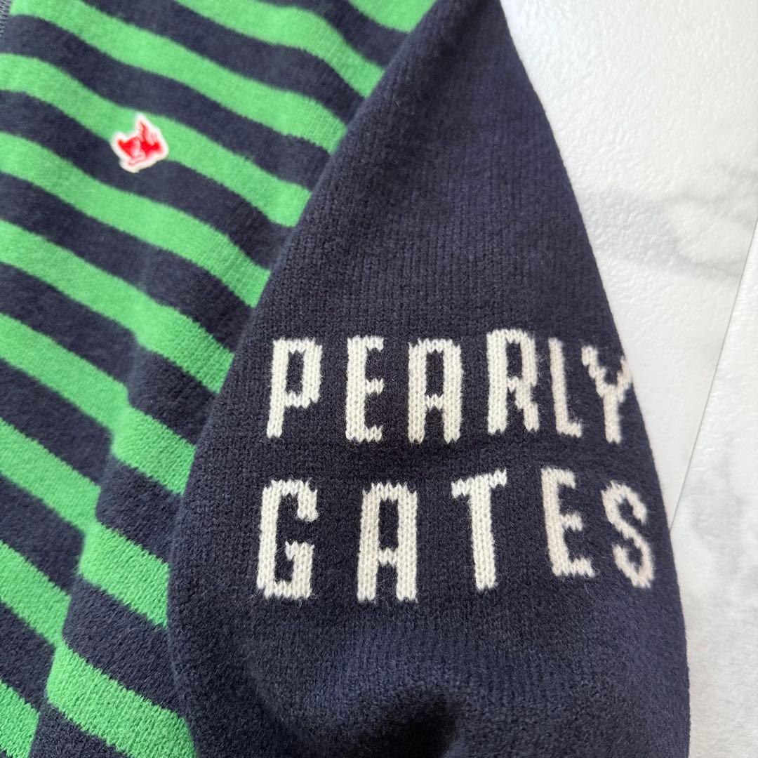 美品 PEARLY GATES パーリーゲイツ 防風防寒 フルジップ ニット