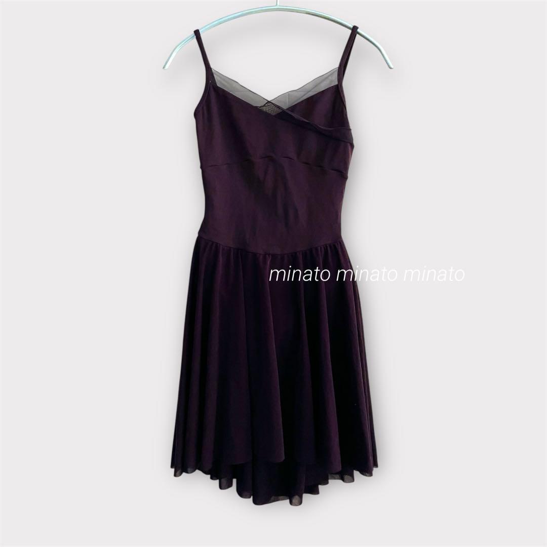 未使用 チャコット チュールライン切替 スカート付 レオタード ワインレッド M