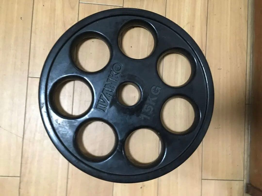 ① IVANKO イヴァンコ ラバー プレート15kg x 1枚 穴径50mm