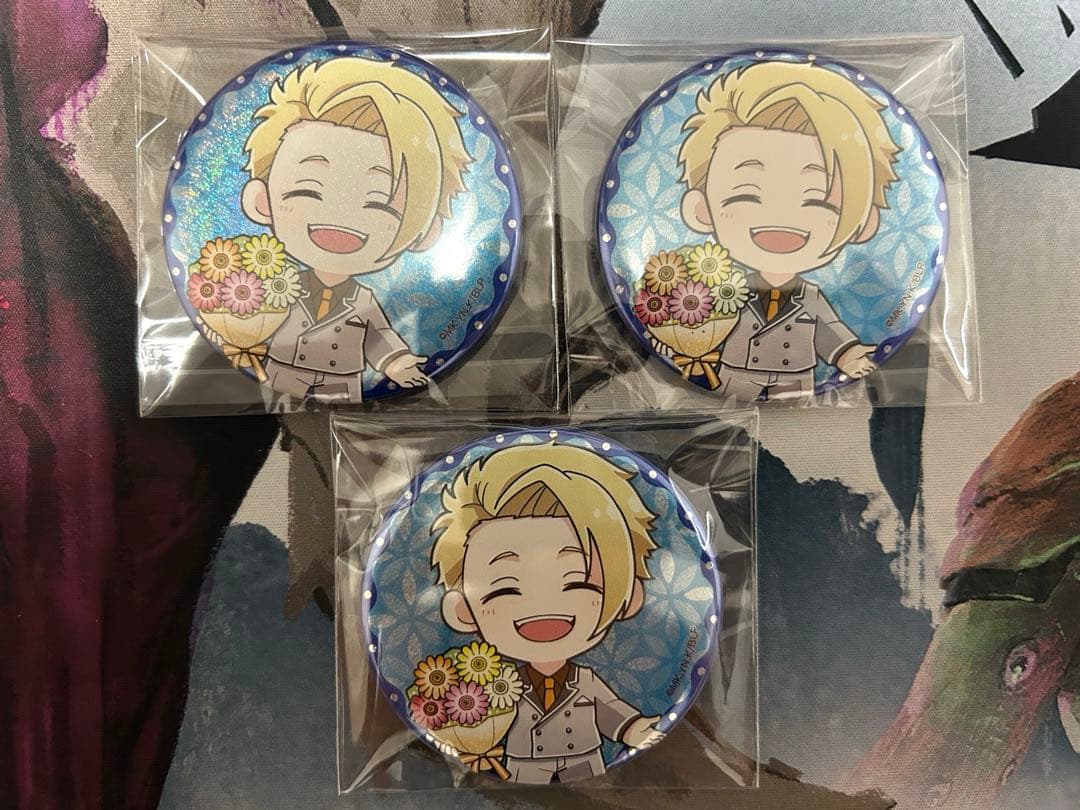 ブルーロック プリンセスカフェ 缶バッジ レオナルド ルナ ホロ プリカフェ