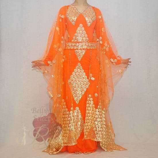 ベリーダンス　ハリージドレス【used】オレンジ