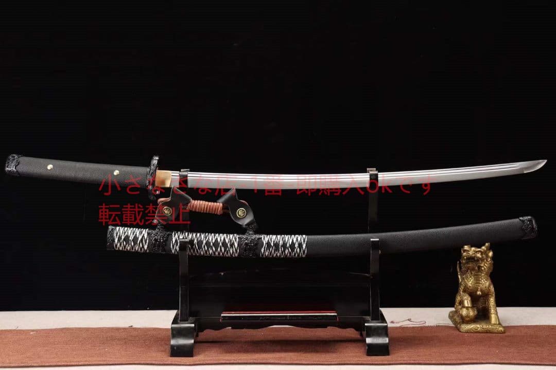 【武士太刀一黒水】 古兵器 武具 刀装具 日本刀 模造刀 居合刀