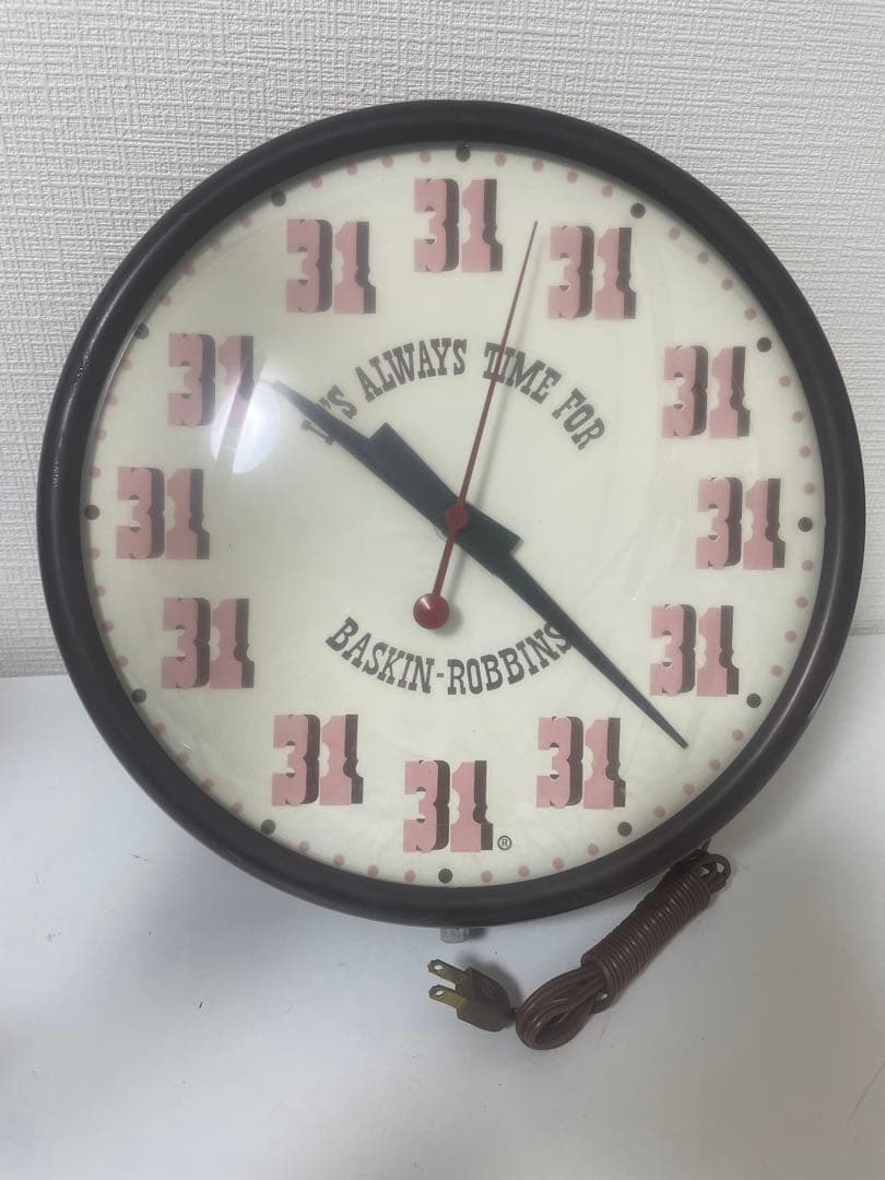 バスキン・ロビンス サーティワンアイスクリーム 31壁掛け時計 ヴィンテージ