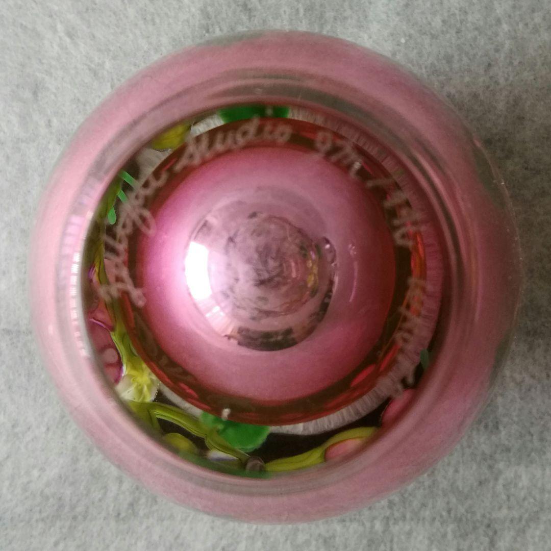 ZelliqueStudio　色ガラス花文パフュームボトル　香水瓶　アートガラス