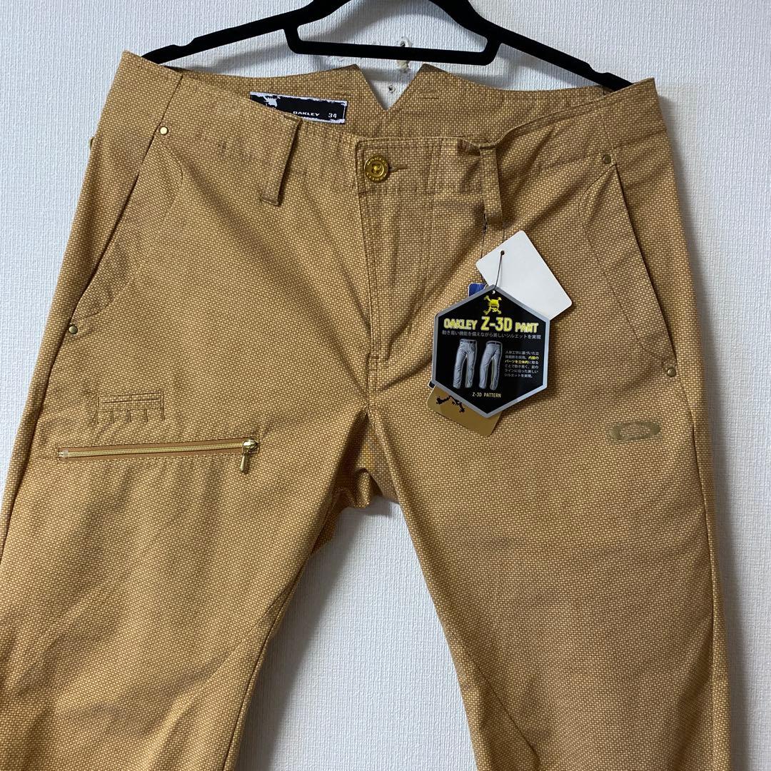 新品　オークリー OAKLEY Z-3D パンツ　ストレッチパンツ　ゴールド
