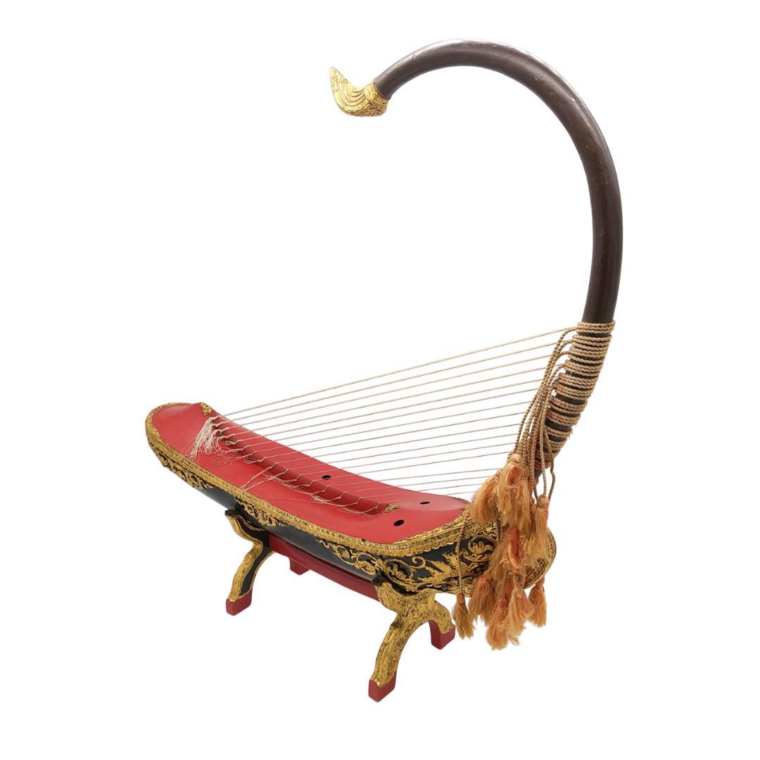 2896番 ビルマの竪琴 ミャンマー 伝統楽器 弦楽器 民族楽器