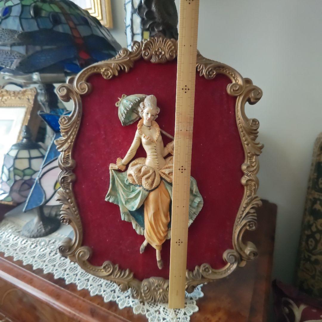 アート　壁掛け　天使　アンティークゴールド　彫刻　ヨーロピアン　骨董　ロココ