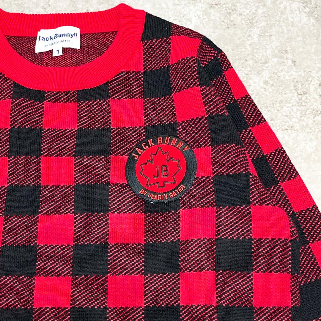 JACK BUNNY!!人気カラー チェック柄 ニット セットアップ M