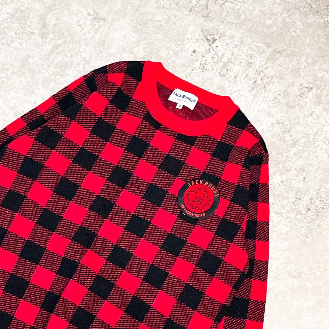 JACK BUNNY!!人気カラー チェック柄 ニット セットアップ M