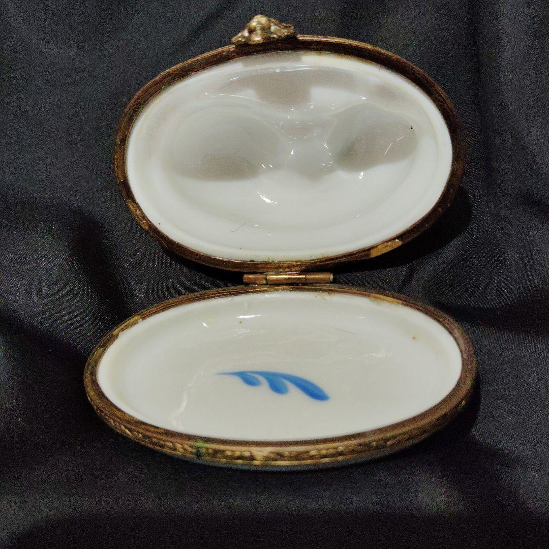 猫　陶器小物入れ　リモージュ