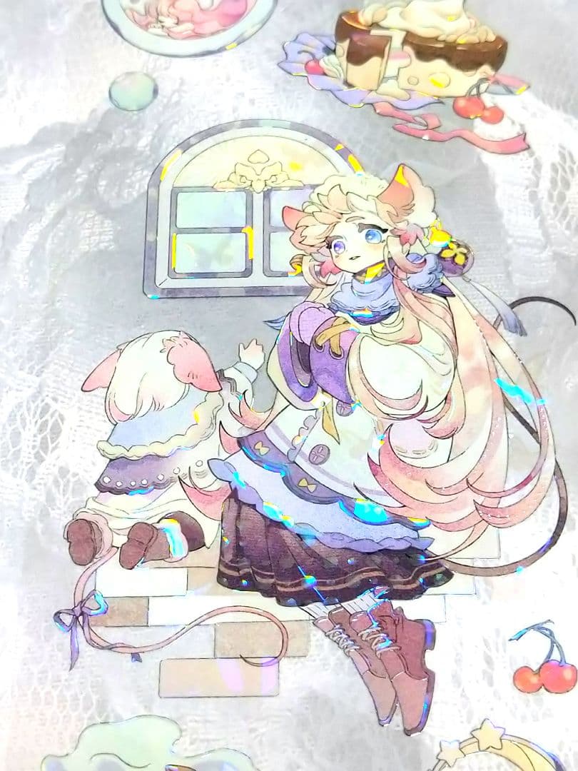 J612＃梦幻是真(贝壳光)没尾巴的猫切り売り海外人物マステ女の子