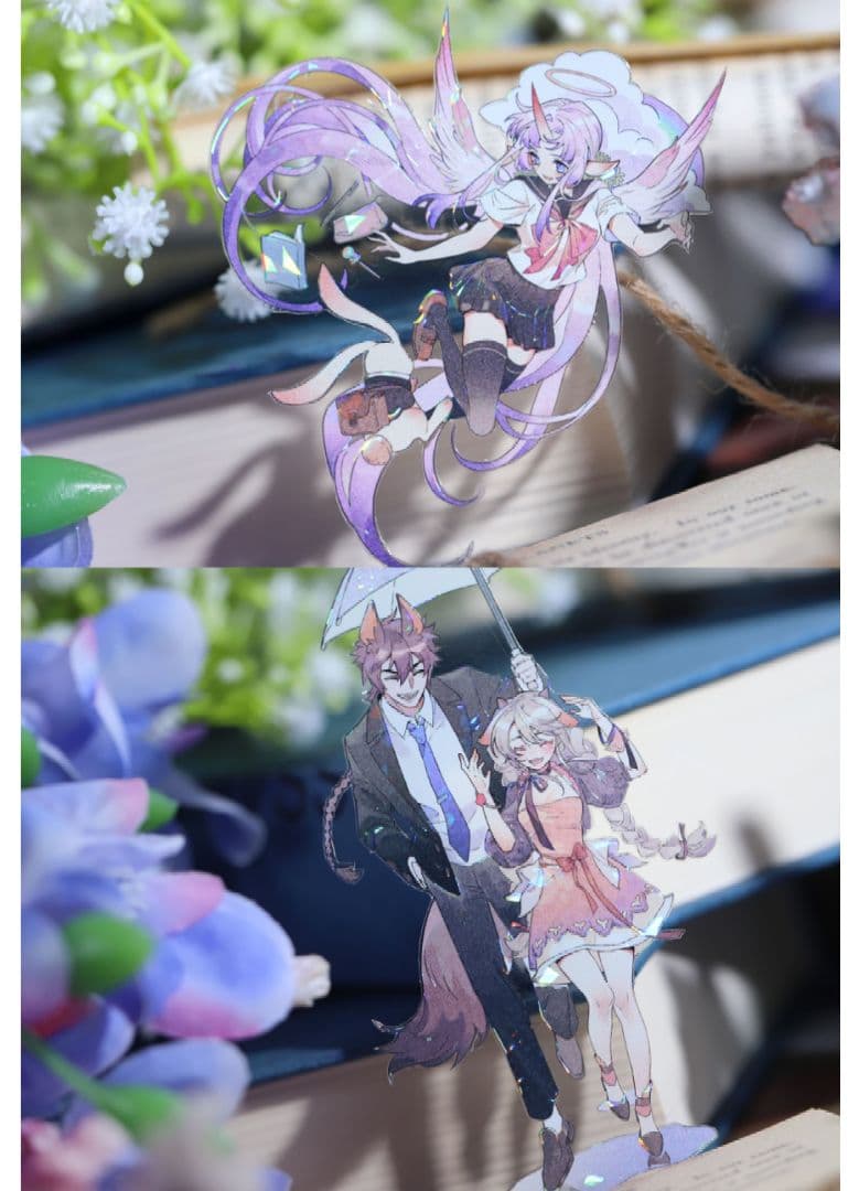 J612＃梦幻是真(贝壳光)没尾巴的猫切り売り海外人物マステ女の子