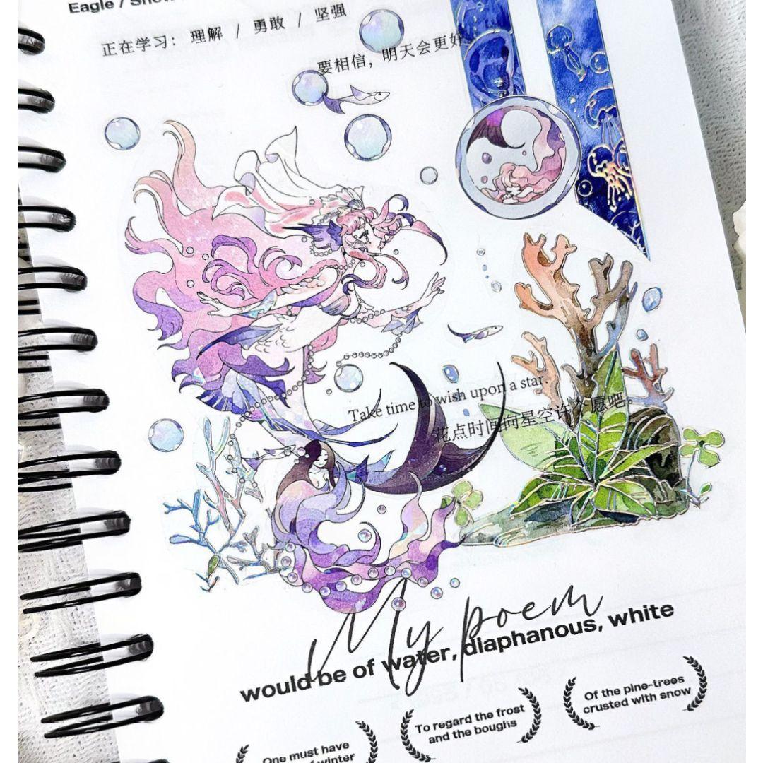 J612＃梦幻是真(贝壳光)没尾巴的猫切り売り海外人物マステ女の子