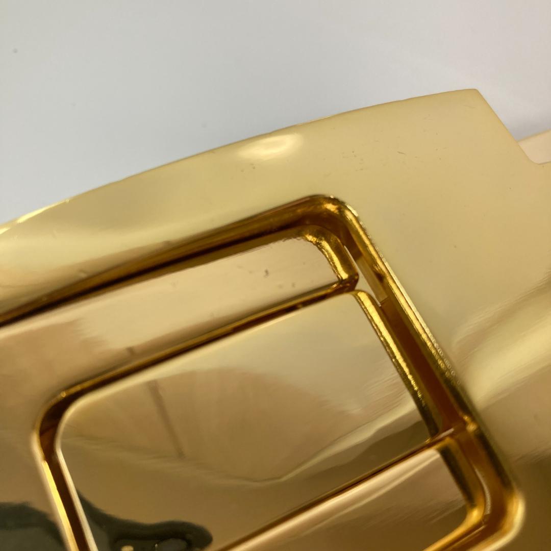 【訳アリ】 パワーベルト レバーアクション 本革 ワンタッチ可変式 黒×ゴールド