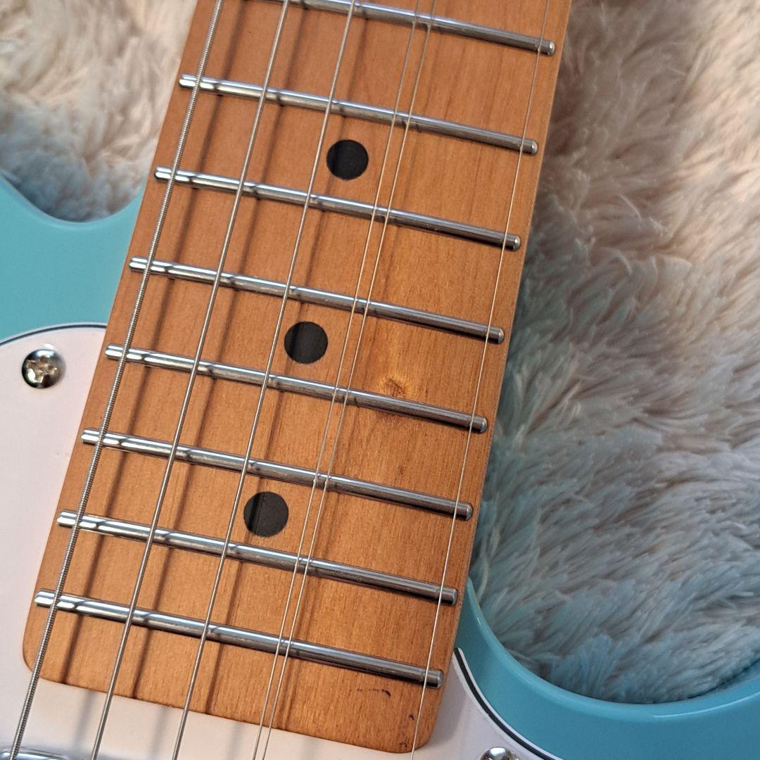 テレキャスターエレキギター　ローステッドメイプルネック ステンレス製フレット