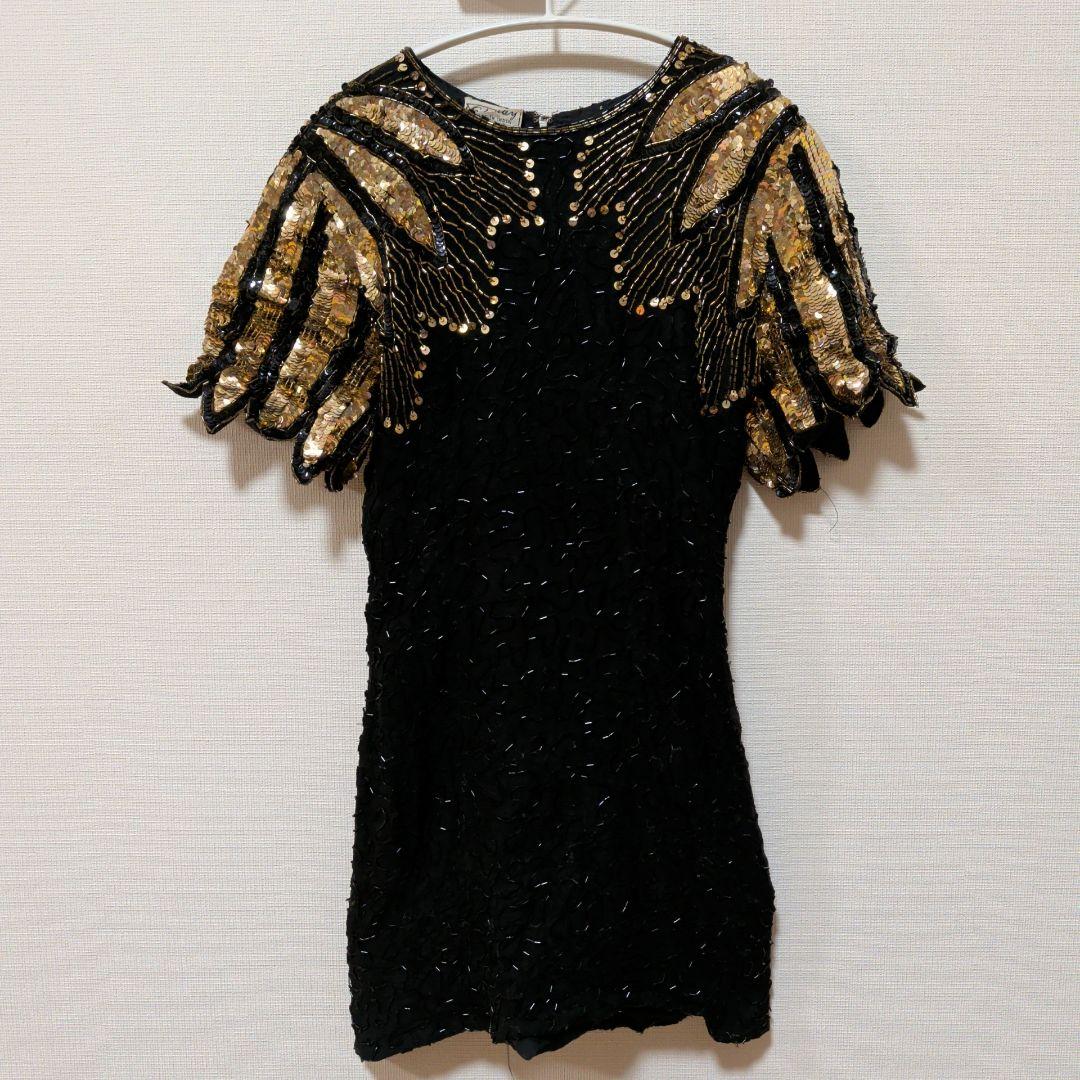 ​【希少】Sténay 総刺繍 鳳凰/ウィングデザイン ビーズドレス P8サイズ