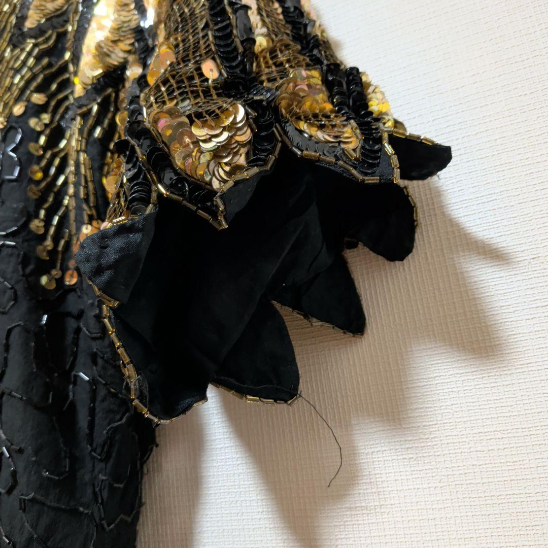 ​【希少】Sténay 総刺繍 鳳凰/ウィングデザイン ビーズドレス P8サイズ