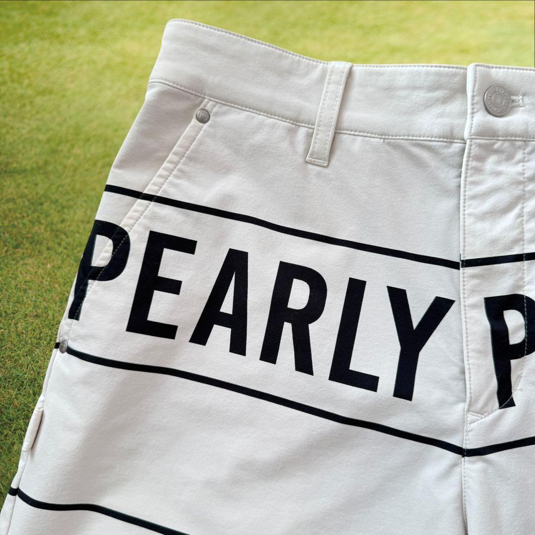 美品　パーリーゲイツ　ハーフパンツ　短パン　白　ホワイト　4 M〜L相当　ゴルフ