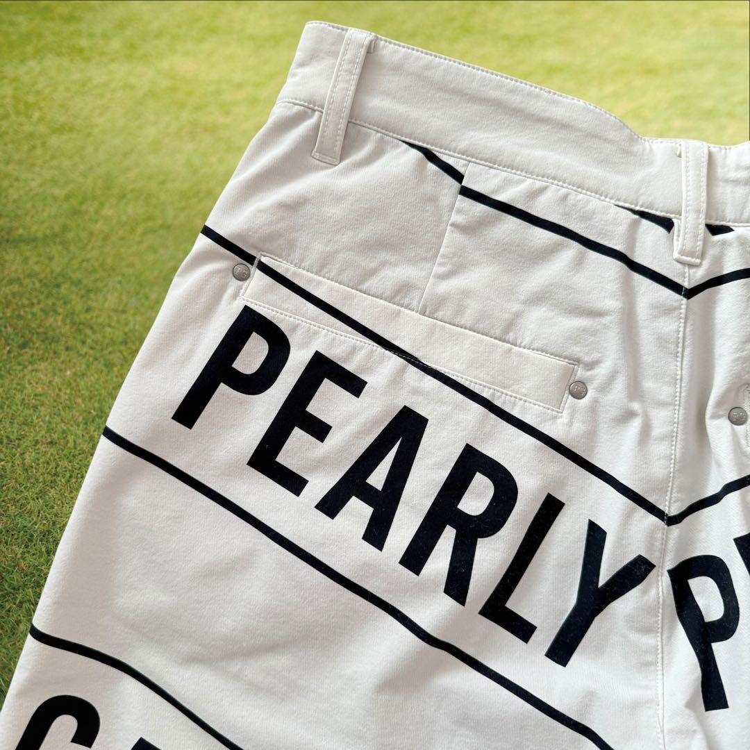 美品　パーリーゲイツ　ハーフパンツ　短パン　白　ホワイト　4 M〜L相当　ゴルフ