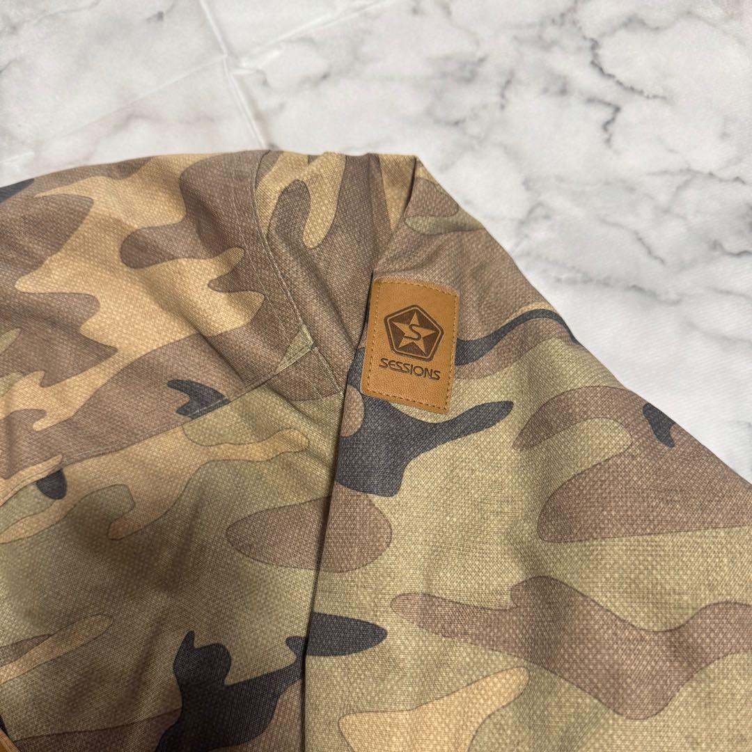 新品未使用☆SESSIONS カモフラージュ スノーボードウェア Mサイズ