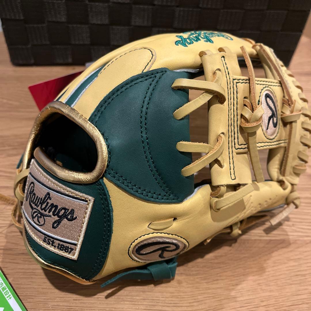 新品値下げ中軟式少年用ローリングスJr.ハイパーテック ダークグリーン/キャメル