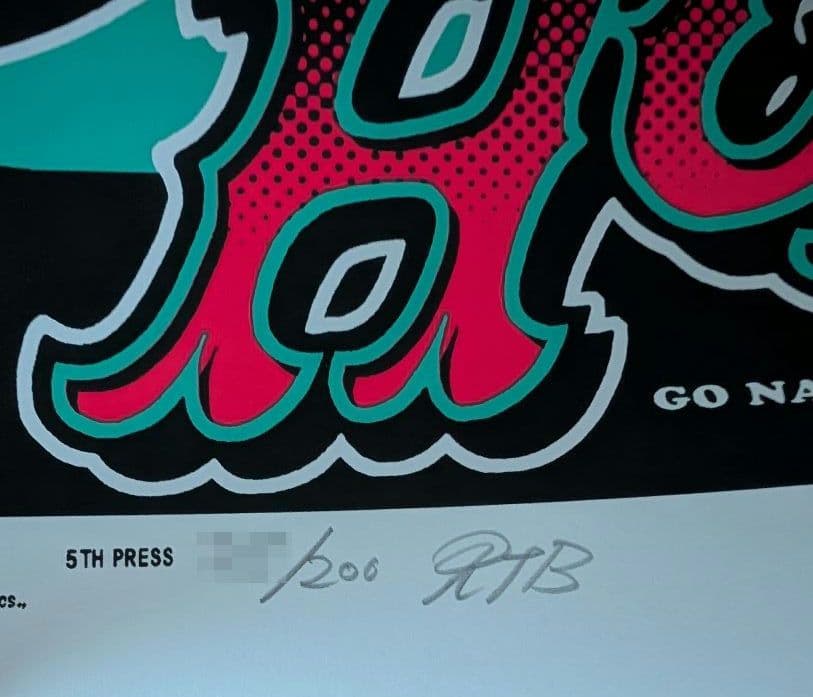 キューティーハニー ロッキンジェリービーン シルクスクリーンポスター ブルー