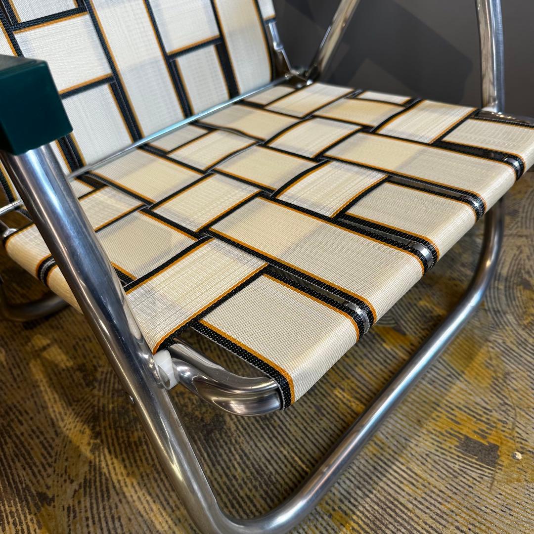 新品 LAWN CHAIR ローンチェア 箱付き USA ベージュ ローバック