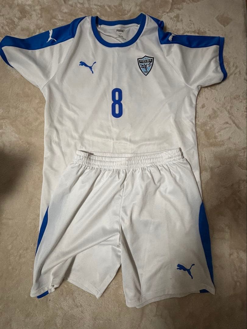 飯塚高校Puma サッカーウェア ホワイト/ブルー サイズL