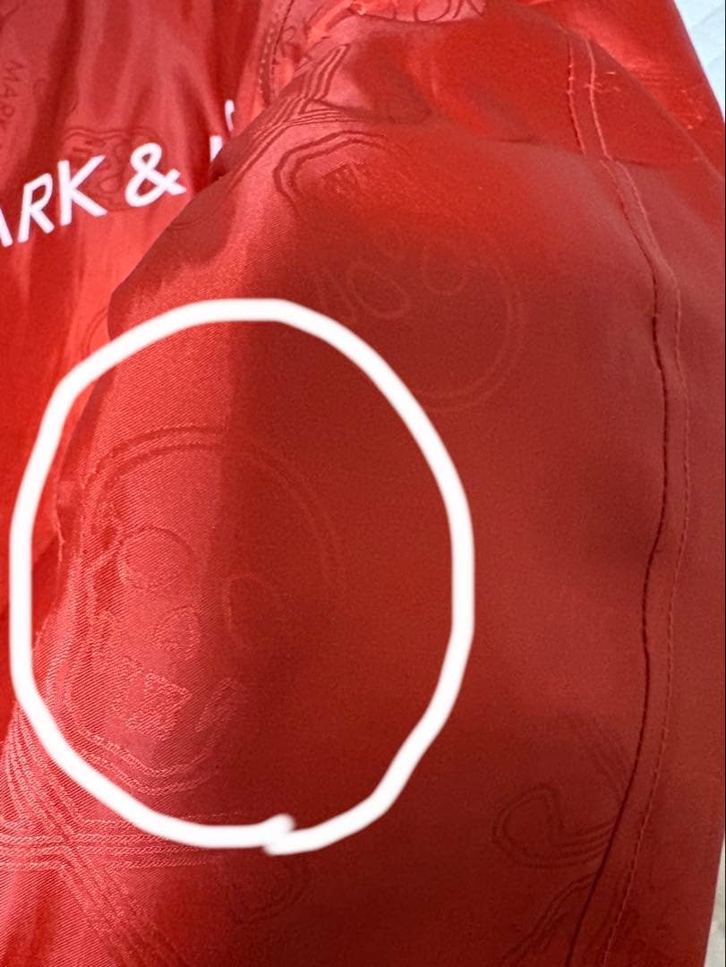最終価格　マークアンドロナ　★正規品★ ブルゾン　赤　36 Sサイズ　スカル