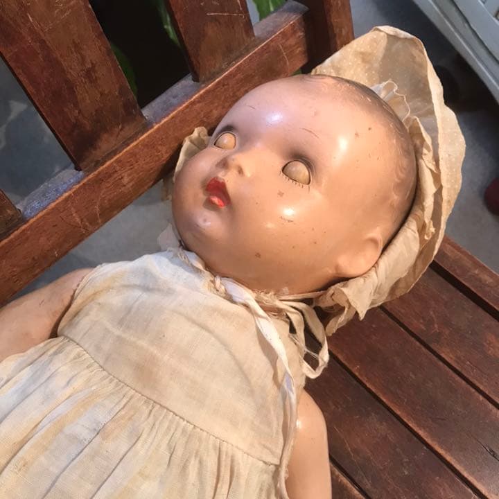 超希少★アンティーク　1900年代　コンポジション赤ん坊ドール人形 ヴィンテージ