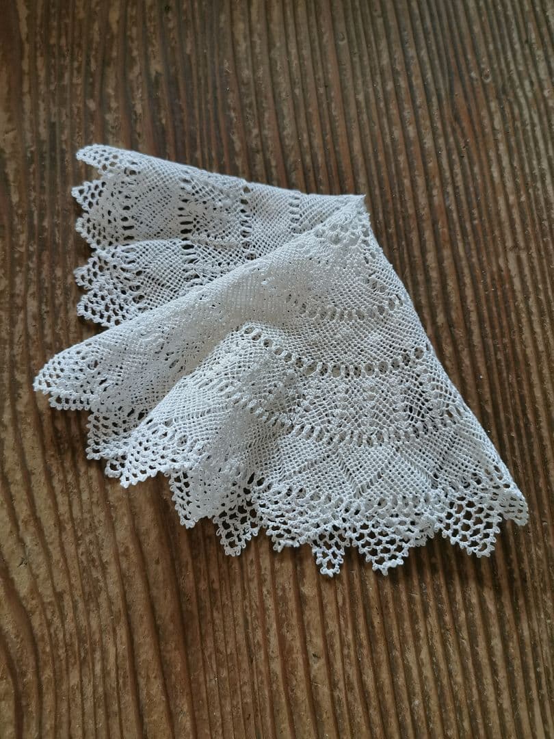 ヴィンテージ アルメニアン&タティング&クロシェレース 花型/星型ドイリー 細雪