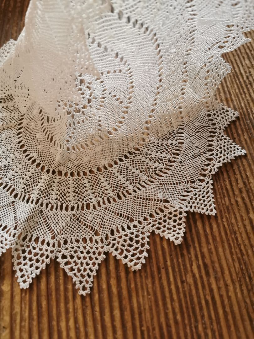 ヴィンテージ アルメニアン&タティング&クロシェレース 花型/星型ドイリー 細雪