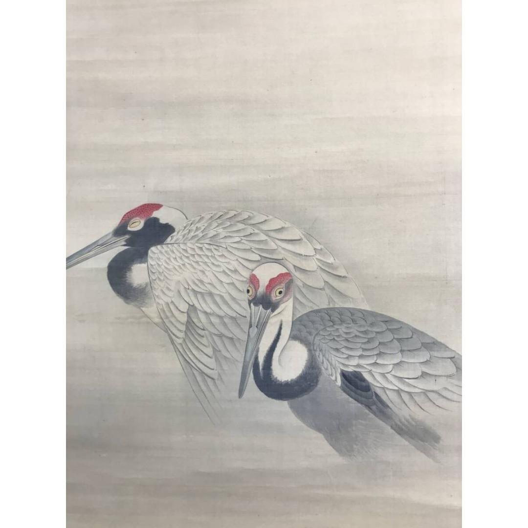 模写/圓山応挙/円山応挙/日ノ出鶴/双幅/花鳥/正月/掛軸☆宝船☆AK-874