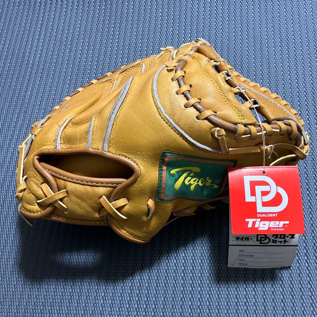 未使用　ミツワタイガー　少年軟式野球用キャッチャーミット　当時物