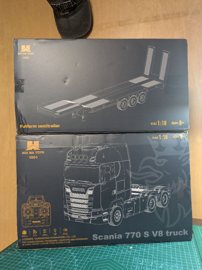 大幅値下げラジコン1/18Sスカニア770sトレーラーヘッド、トレーラーセット