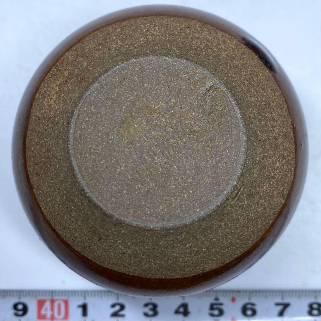 ☆茶3笹山登古造　高取茄子茶入　高さ7.5cm 共箱　東N7-1010①