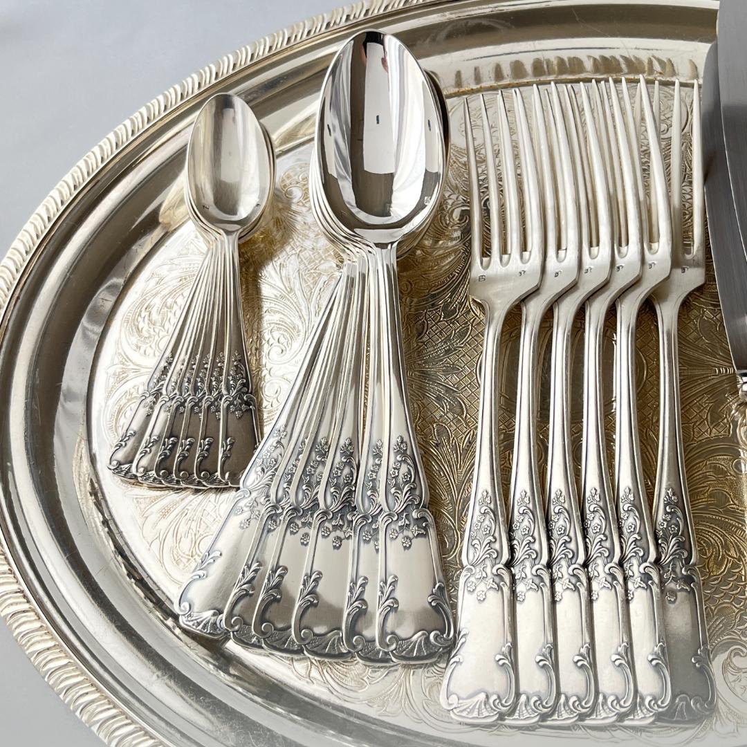 【仏蘭西】 Louis XV ディナーセット 24本【シルバープレート】