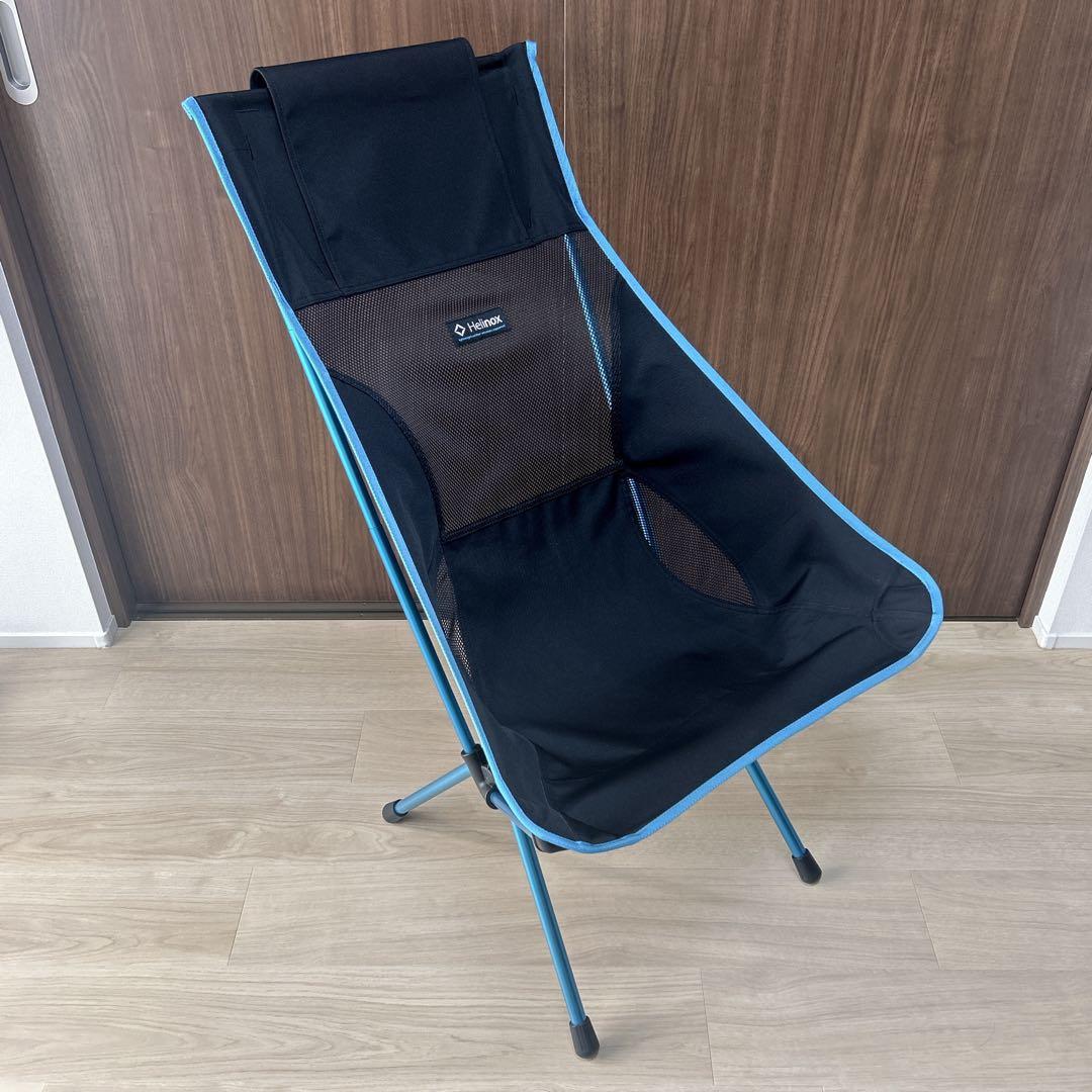 【美品】Helinox／ヘリノックス　サンセットチェア ブラック×ブルー