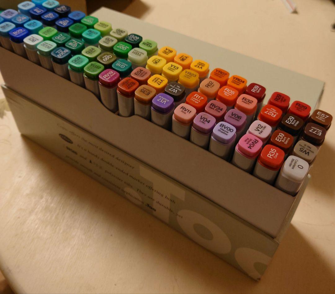 72色セットのコピックマーカーです。古い物です