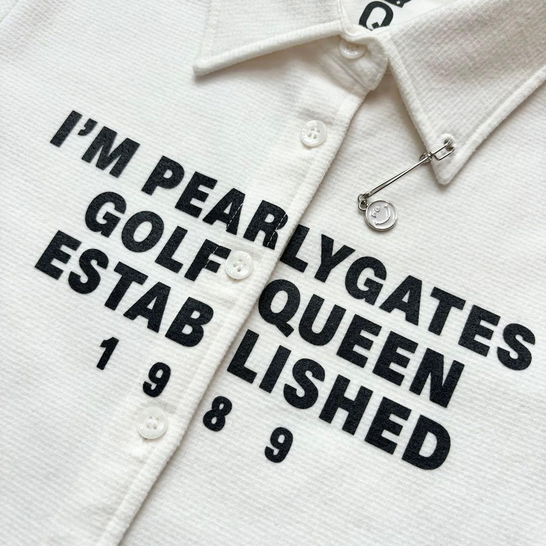 PEARLY GATES 韓国パーリーゲイツ 長袖シャツ ロゴチャーム 刺繍 0