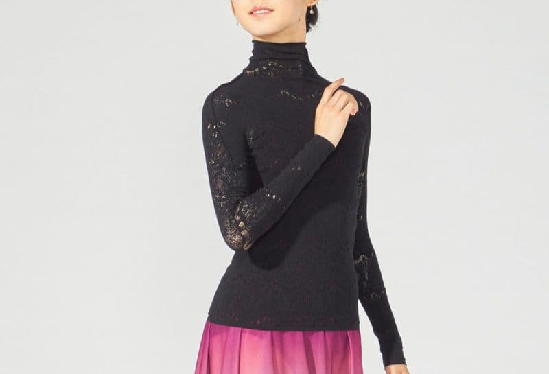 チャコット　ノーソーイング　ハイネック　長袖