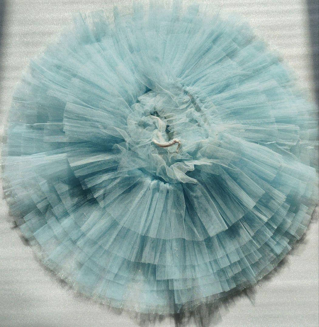バレエ　クラシックチュチュ2着　　水色シルバーレース巾広　袖、冠付　訳あり