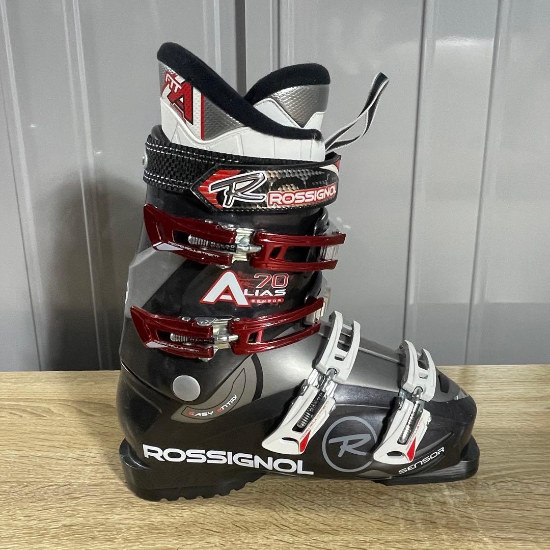 ATOMIC159cm ROSSIGNOL25.5cmストック付きスキーセット