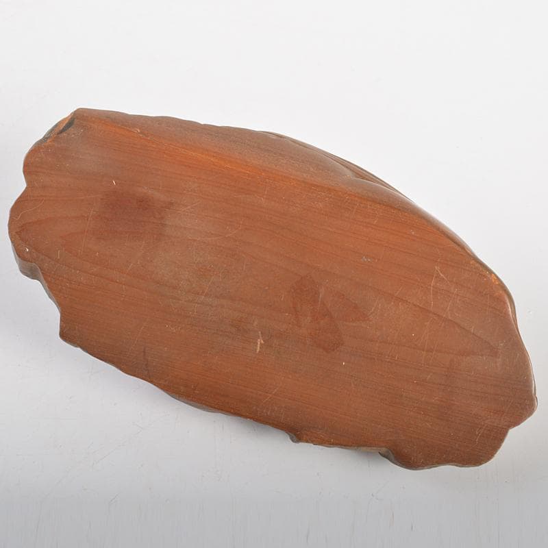 中国　唐木黄楊木彫刻　布袋座像　置物　C　R6716E