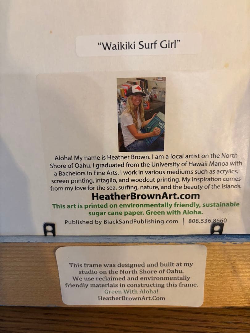 Heather Brown Waikiki Surf アート ヘザーブラウン絵画