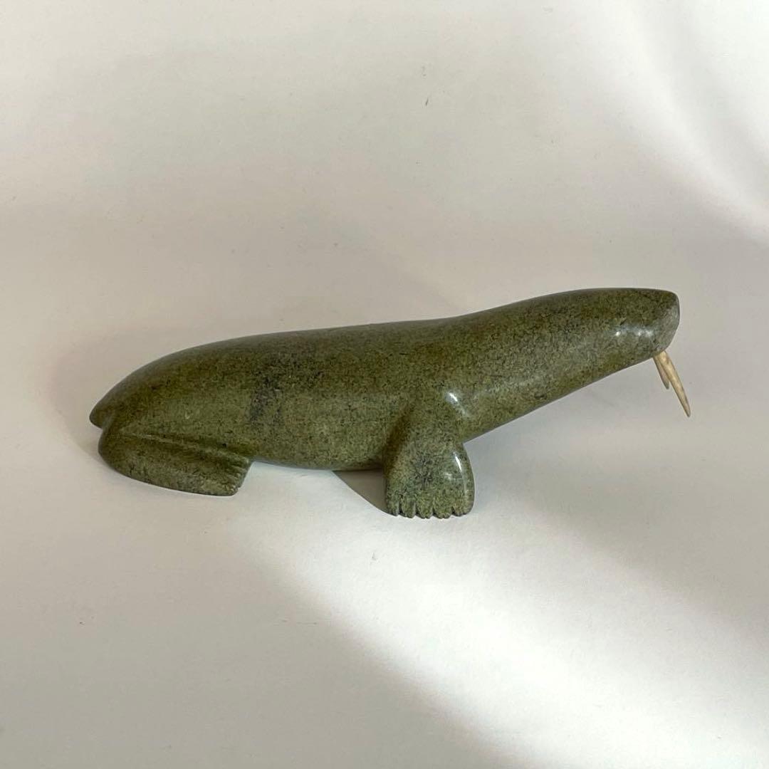 70‘s ヴィンテージ カナダ イヌイット ソープストーン フォークアート