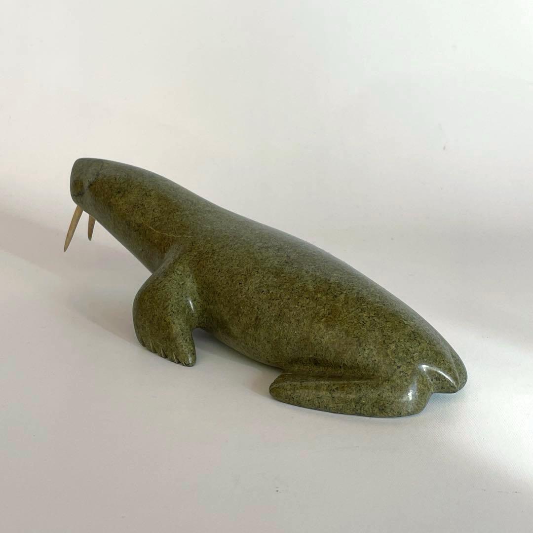 70‘s ヴィンテージ カナダ イヌイット ソープストーン フォークアート